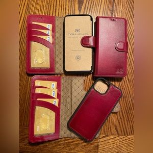 iPhone 14 Leather RFID MagSafe Wallet Case